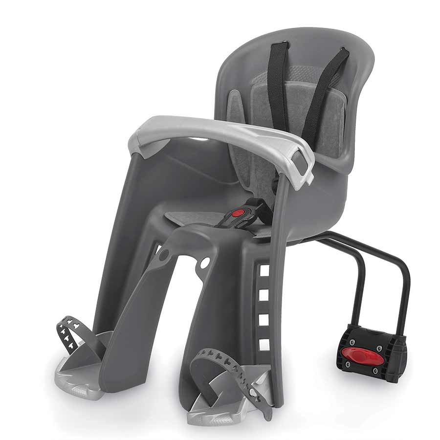 FRONT BABY SEAT, REAR BRACKET, GREY/SILVER
