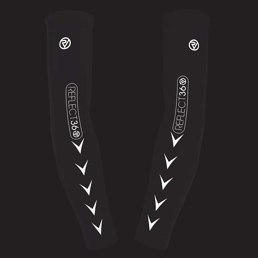 ARM WARMERS, BLACK REFLECT, S, PAIR